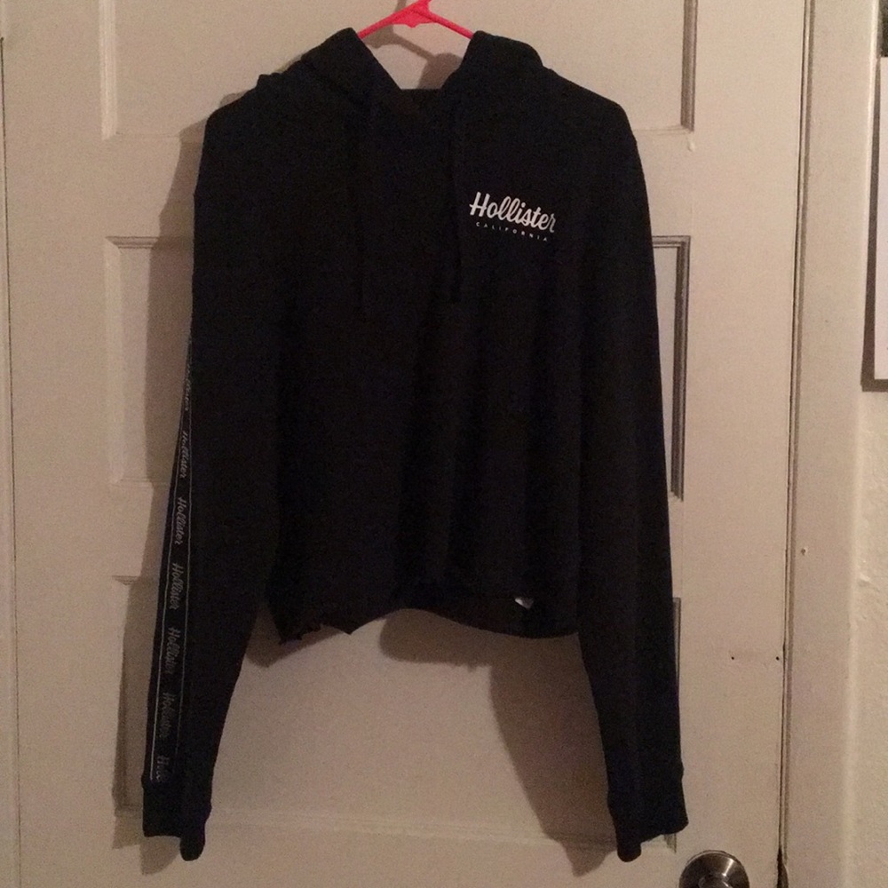 Cropped Hollister Logo Hoodie